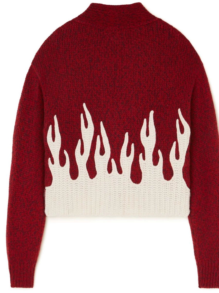 Cheap Alanui flame-motif cardigan Women cropped 0825